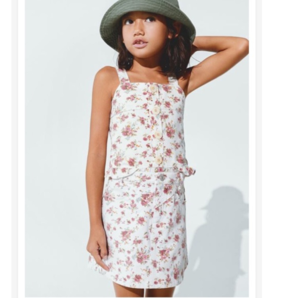 Zara Kids Floral Denim Skirt